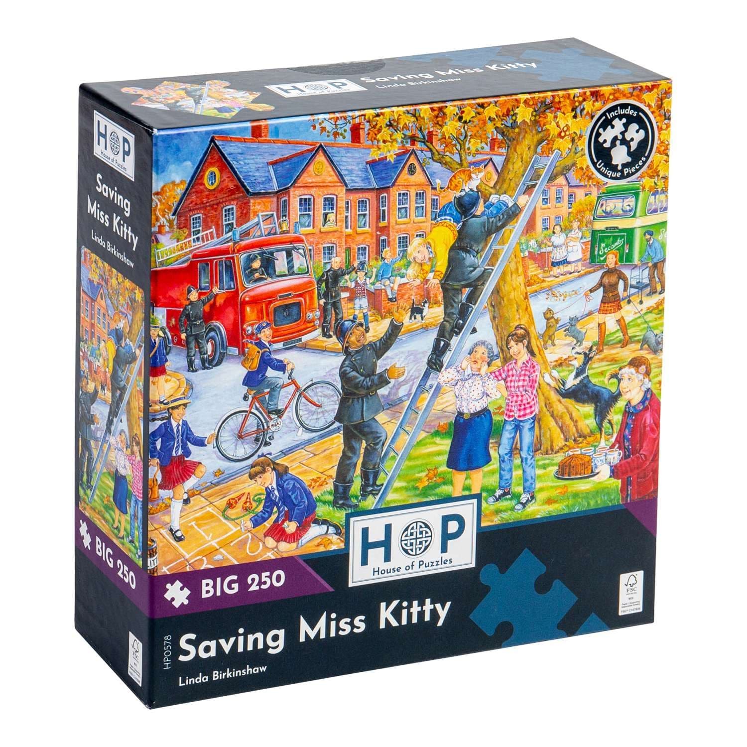 Saving Miss Kitty BIG 250 Piece Jigsaw Puzzle