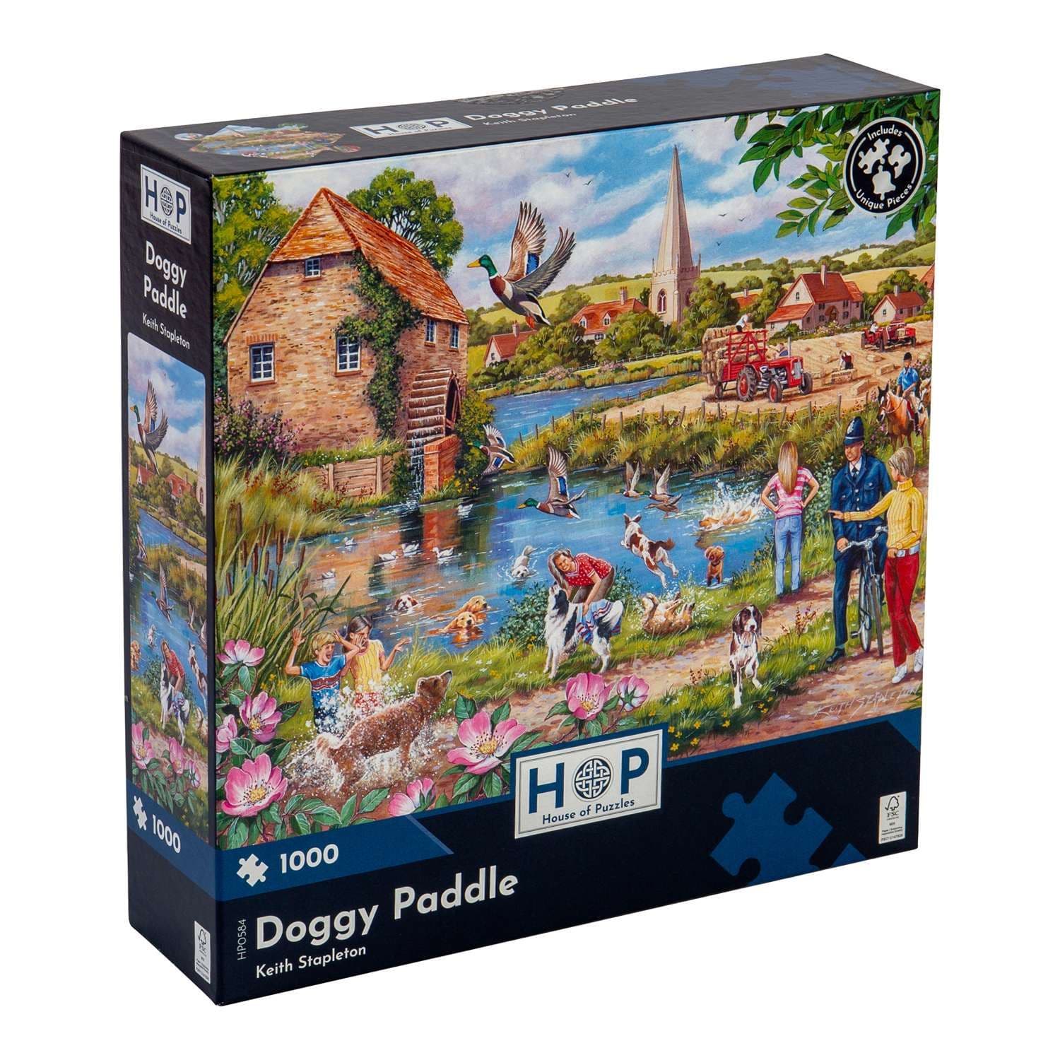 Doggy Paddle 1000 Piece Jigsaw Puzzle