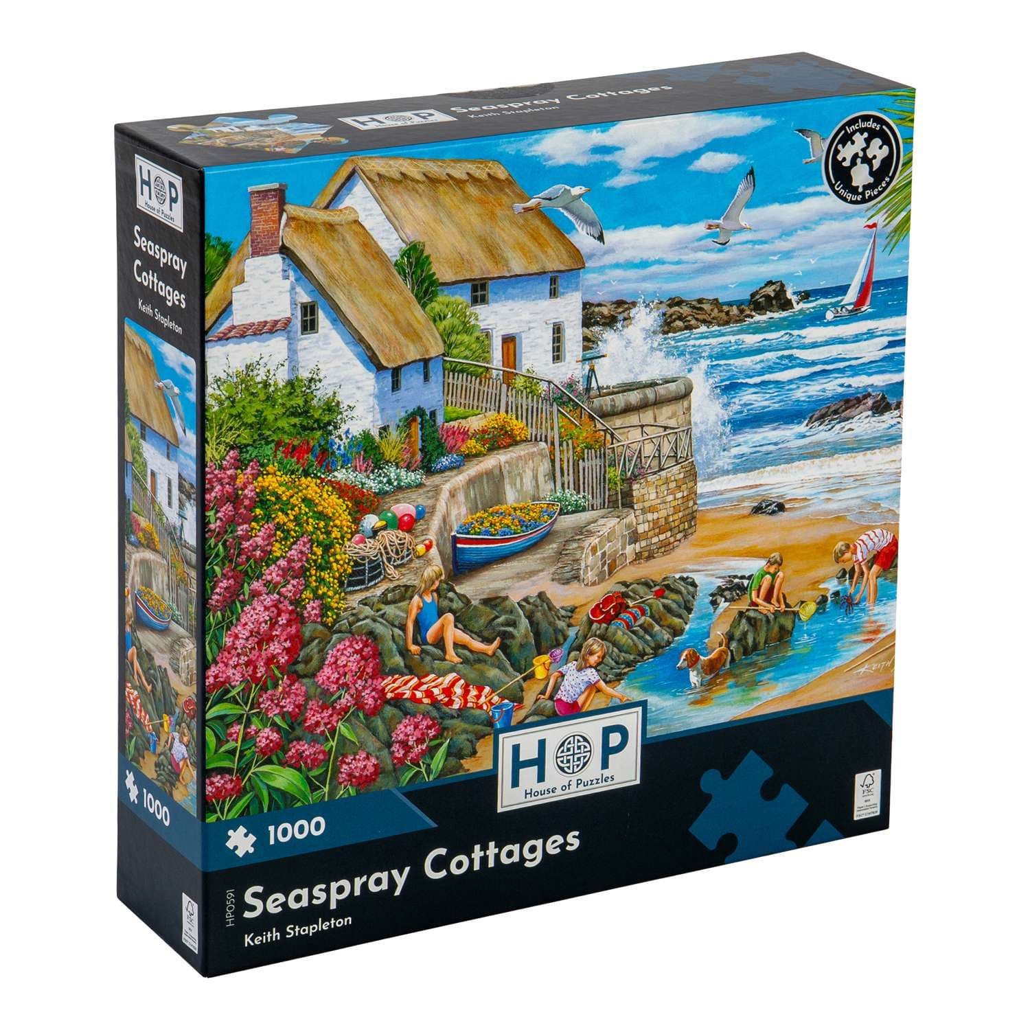 Seaspray Cottages 1000 Piece Jigsaw Puzzle