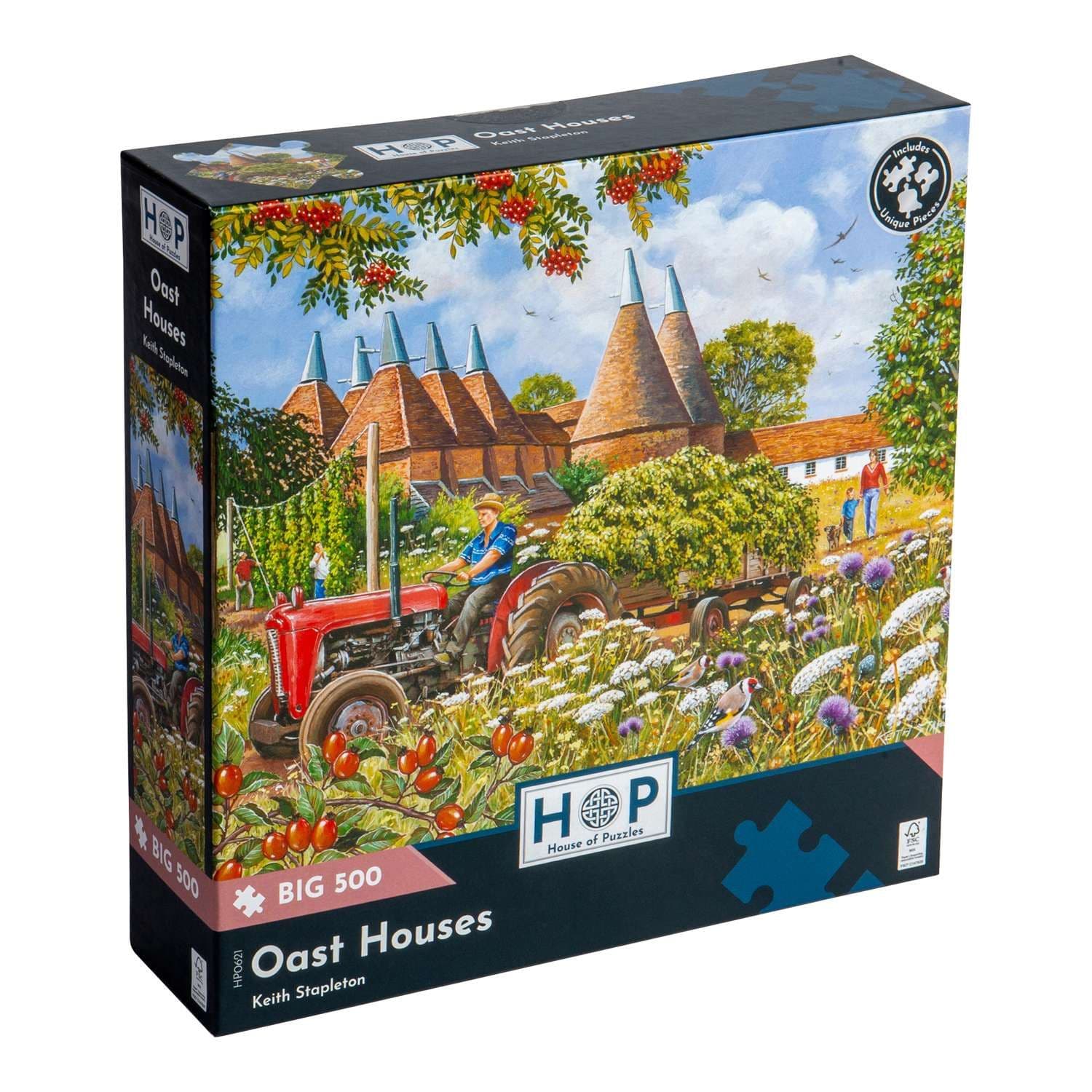 Oast Houses BIG 500 Piece Jigsaw Puzzle