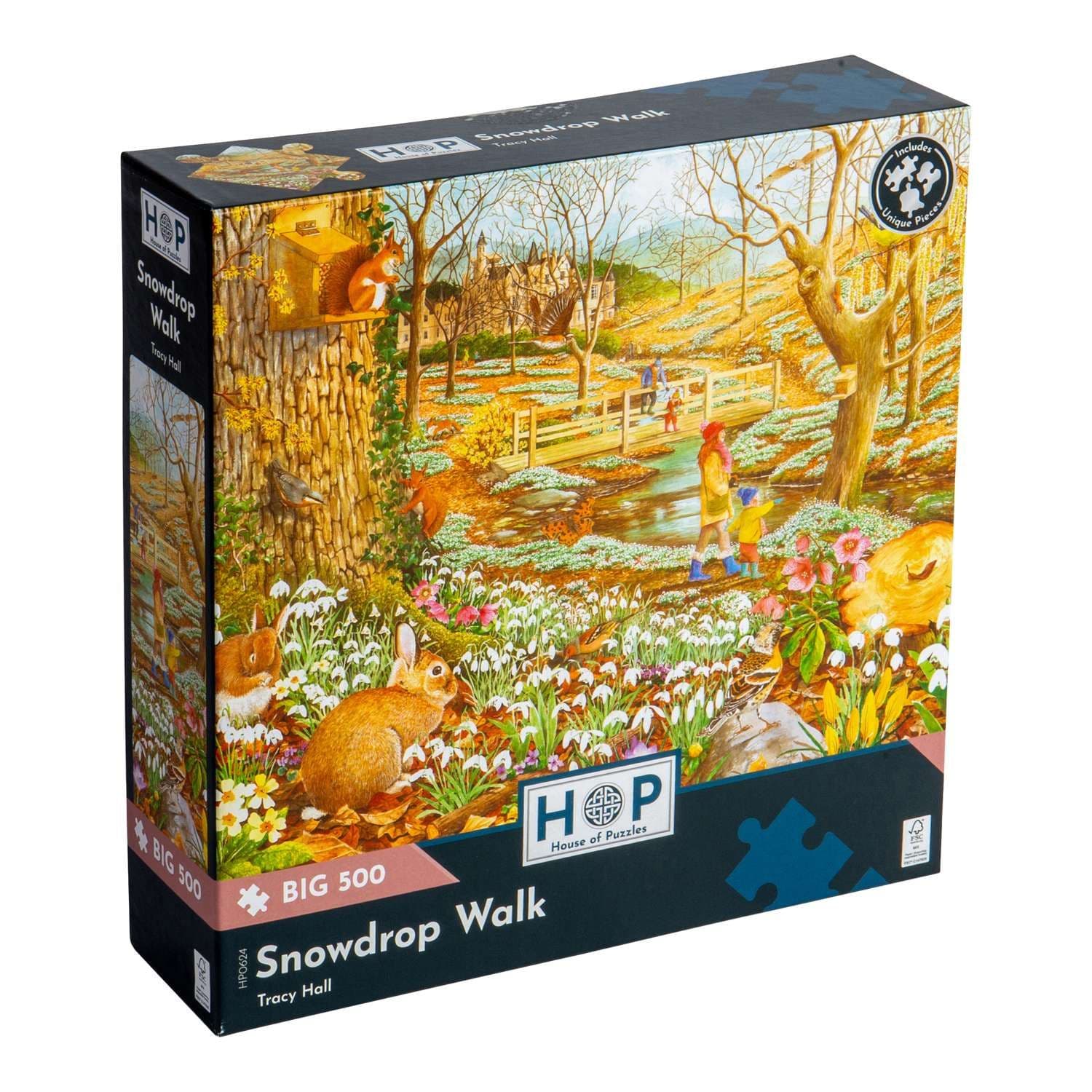 Snowdrop Walk BIG 500 Piece Jigsaw Puzzle