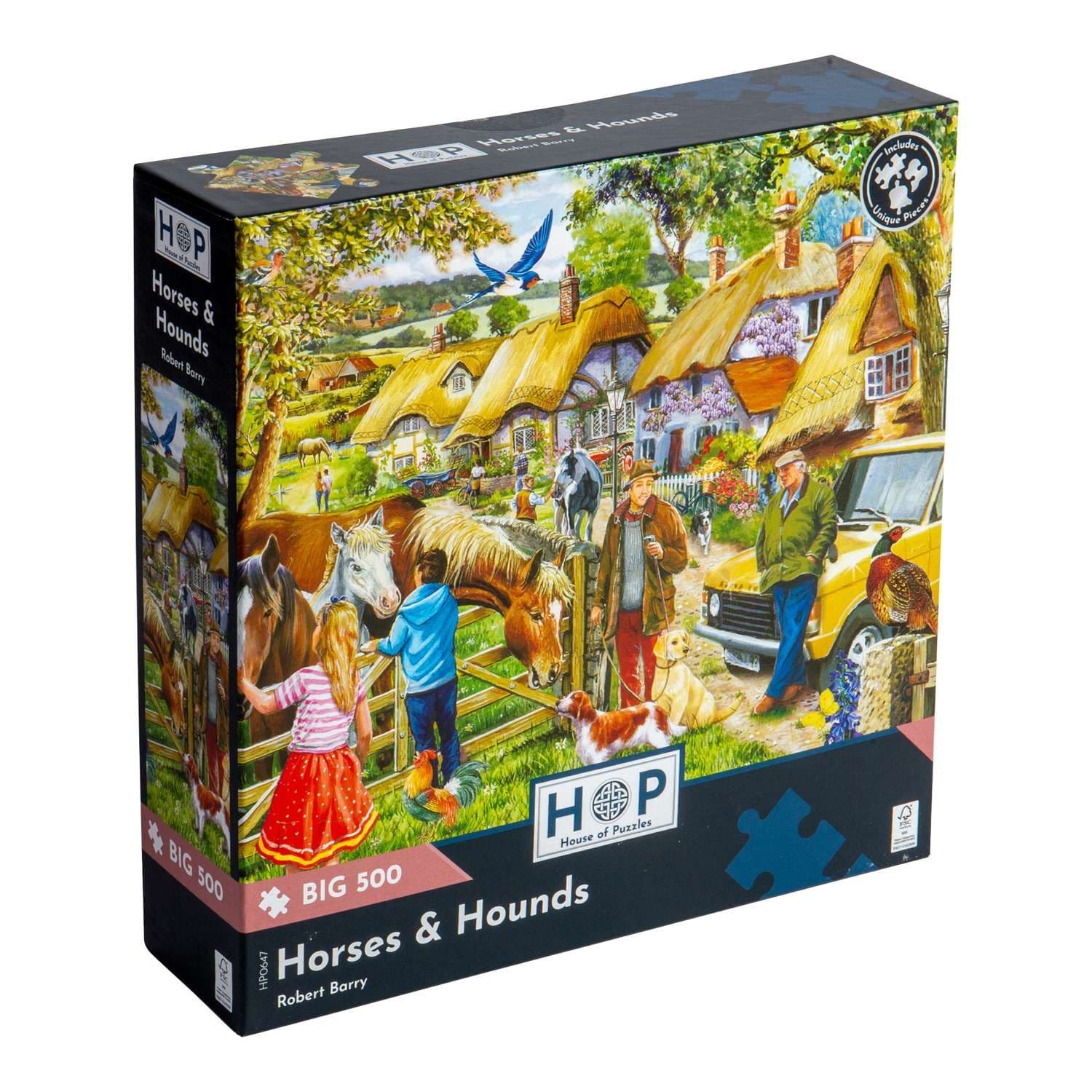 Horses & Hounds BIG 500 Piece Jigsaw Puzzle