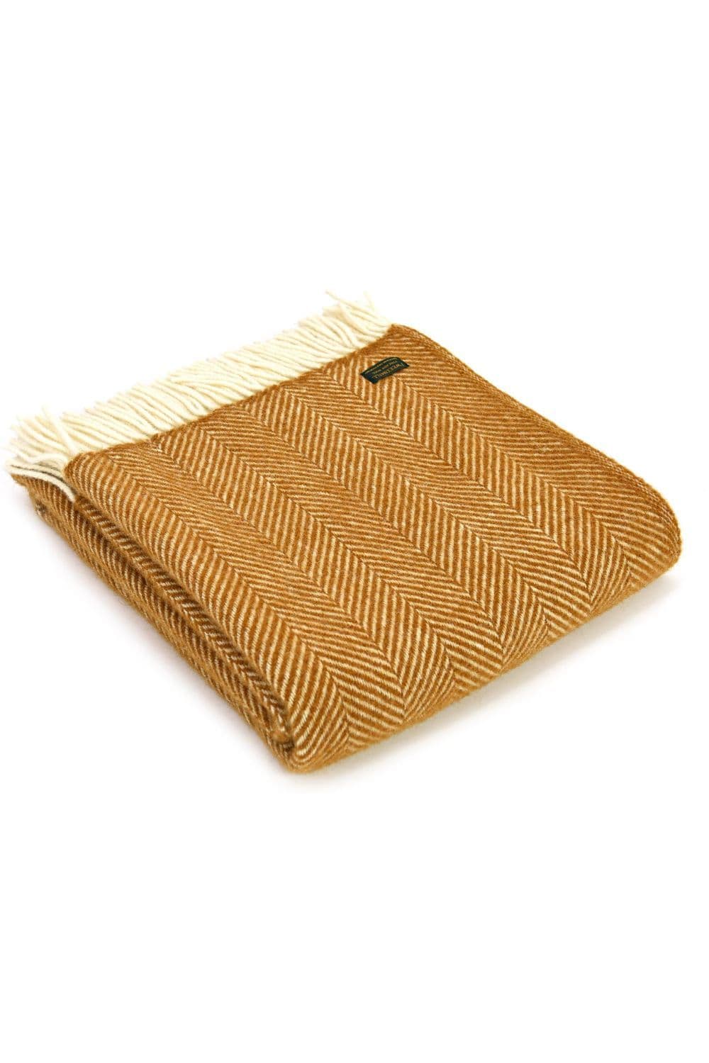 100% Wool Fishbone Throw Blanket