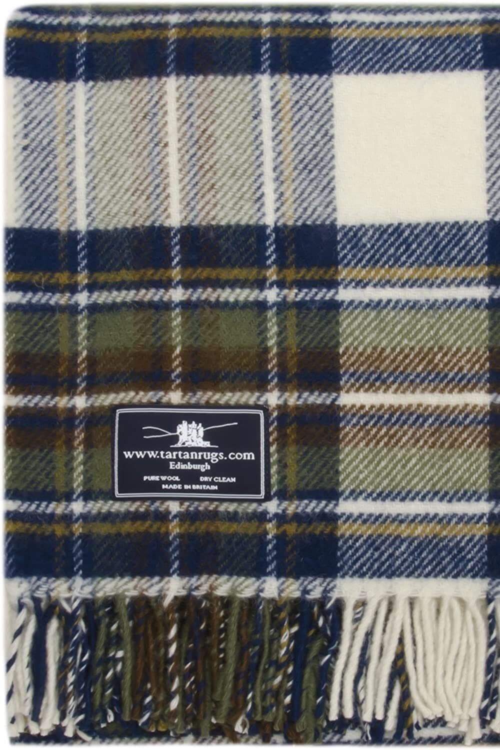 100% Wool Jura Tartan Muted Throw Blanket