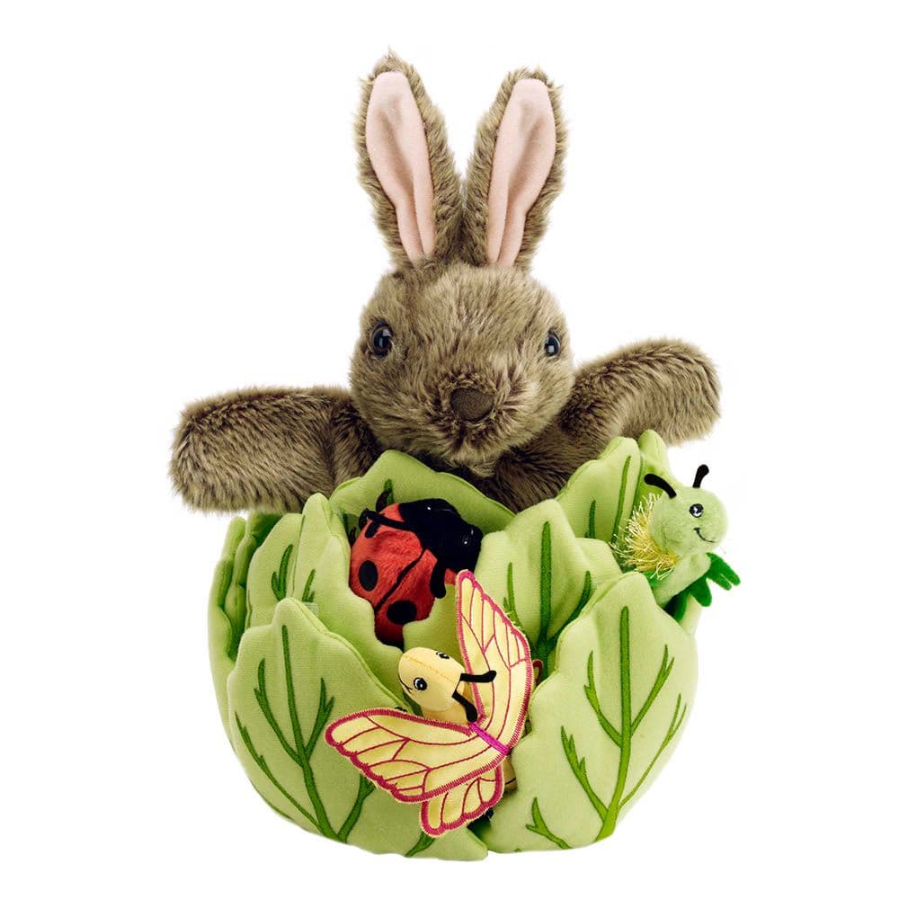 Hide Away Puppets Rabbit Lettuce Finger Puppets