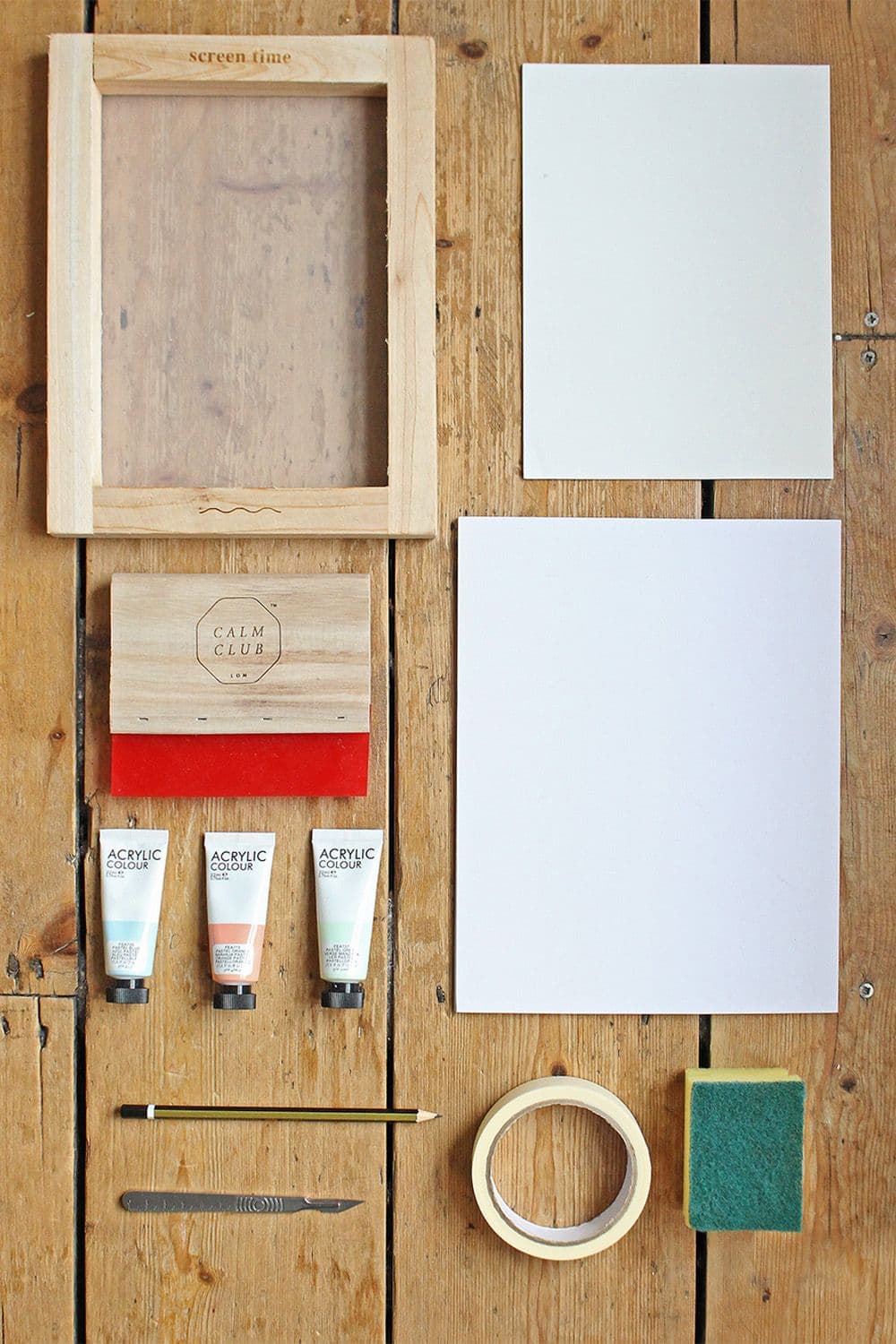 Calm Club DIY Screen Printing Kit