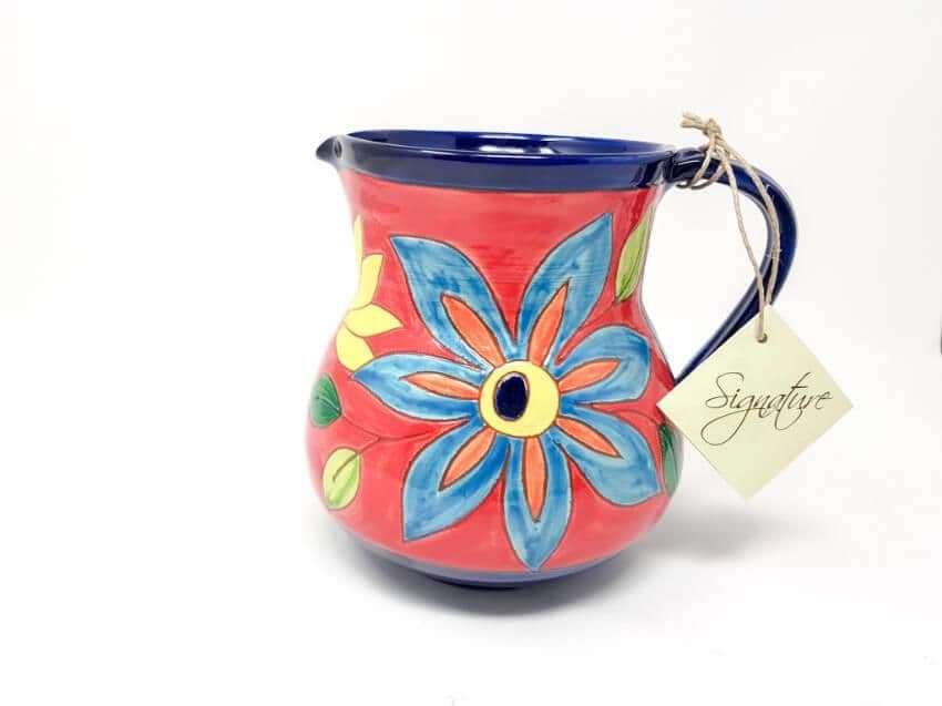 Signature Flowers Hand Painted Ceramic Kitchen Dining Small Pourer Jug 0.5L (H) 12cm