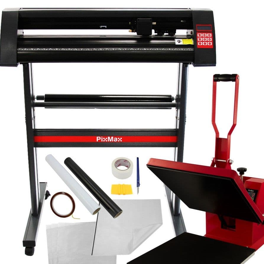 Clam Heat Press 38 x 38cm & 720mm Vinyl Cutter Bundle