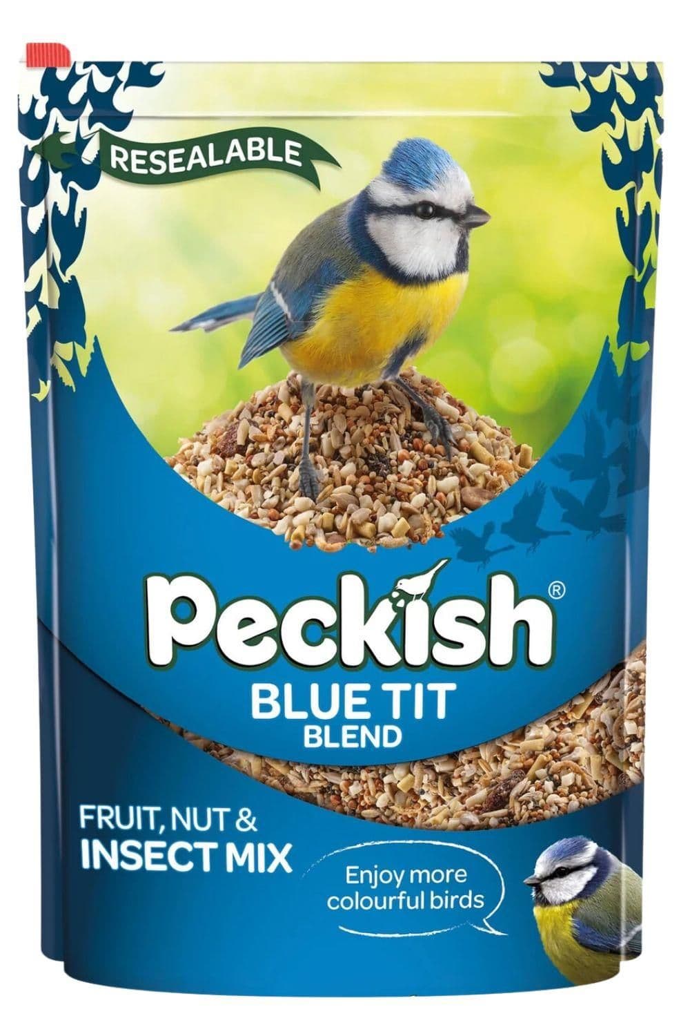 Blue Tit Fruit, Nut & Insect Seed Mix Wild Bird Food 1kg