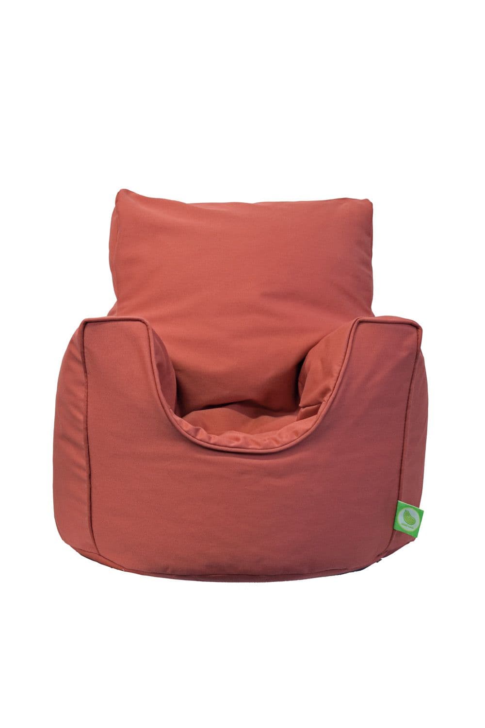 Cotton Twill Terracotta Bean Bag Arm Chair Toddler Size