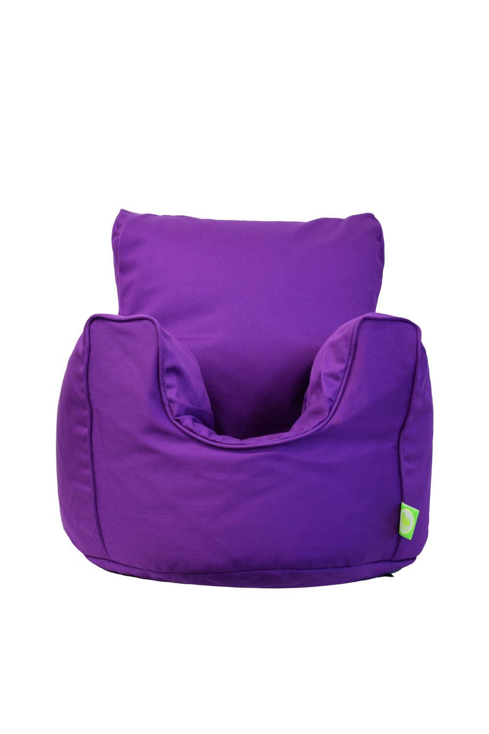 Cotton Twill Purple Bean Bag Arm Chair Toddler Size