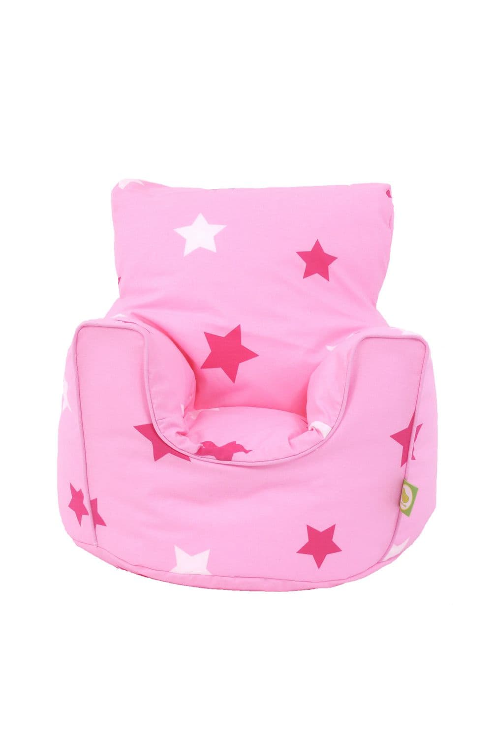 Cotton Pink Stars Bean Bag Arm Chair Toddler Size