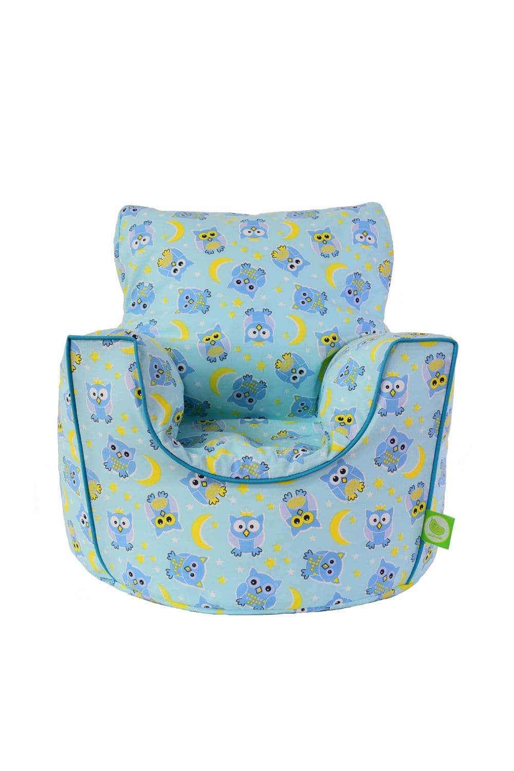 Cotton Blue Owl Bean Bag Arm Chair Toddler Size