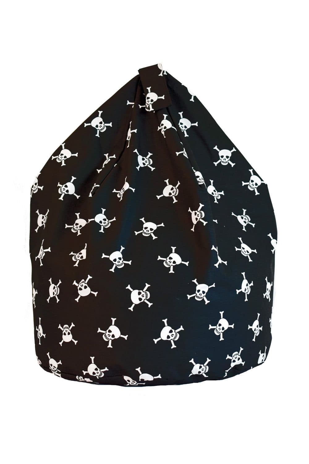 Cotton Black Pirate Skull and Cross Bones Bean Bag Child Size