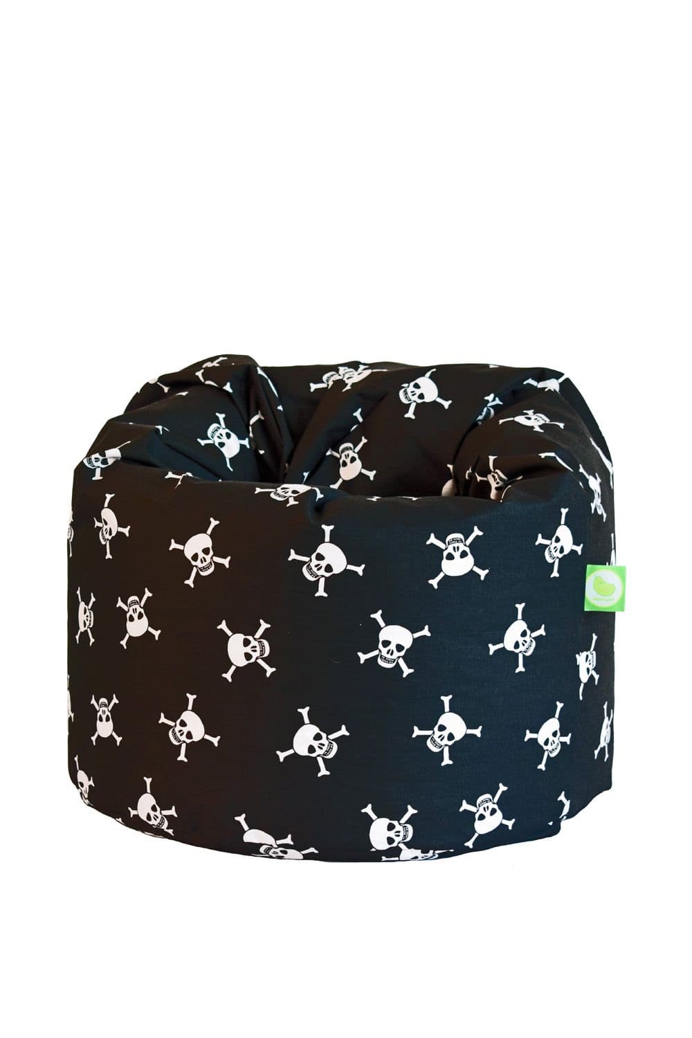 Cotton Black Pirate Skull and Cross Bones Bean Bag Large Size