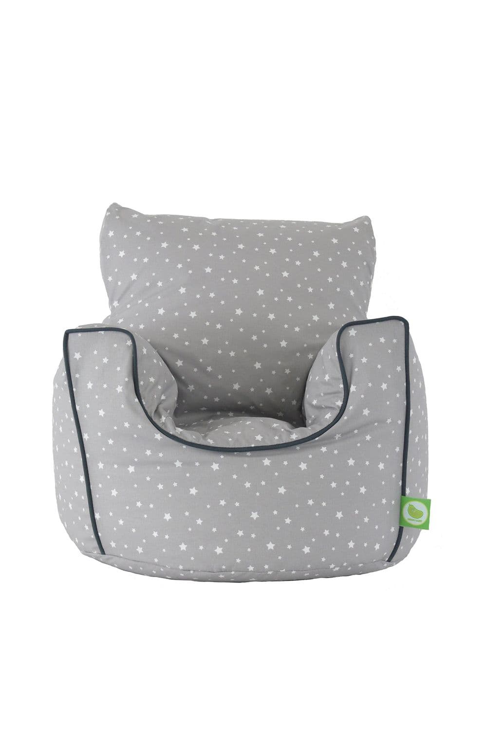 Cotton Grey Stars Bean Bag Arm Chair Toddler Size