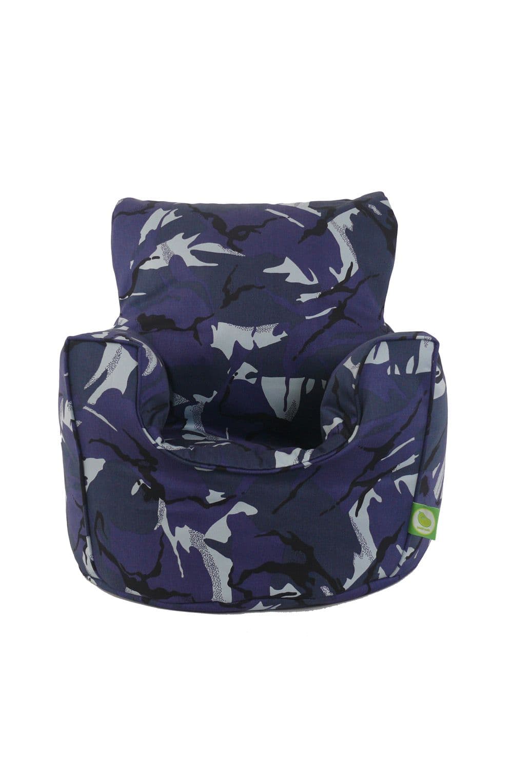 Cotton Blue Urban Camo Bean Bag Arm Chair Toddler Size