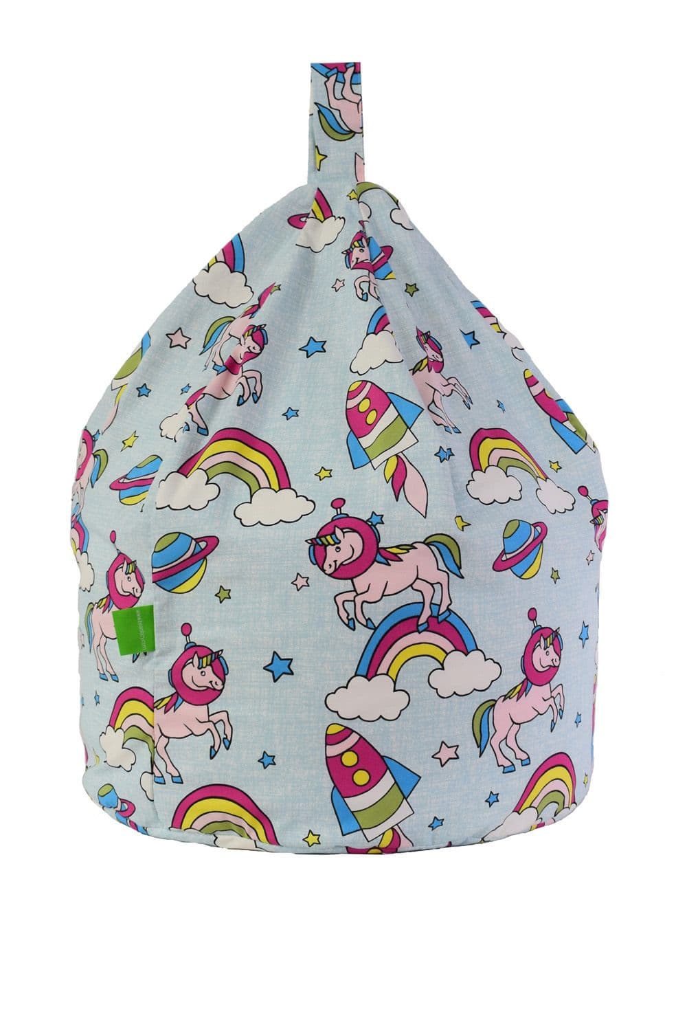 Cotton Pastel Rainbow Space Unicorn Bean Bag Child Size
