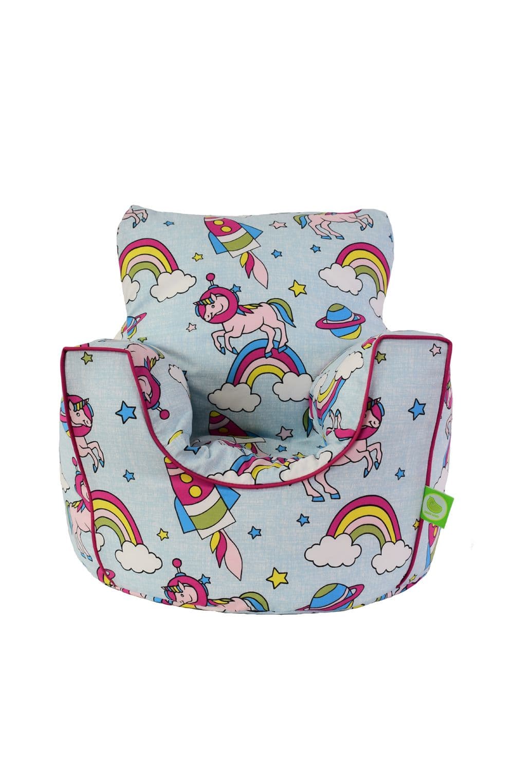 Cotton Pastel Rainbow Space Unicorn Bean Bag Arm Chair Toddler Size