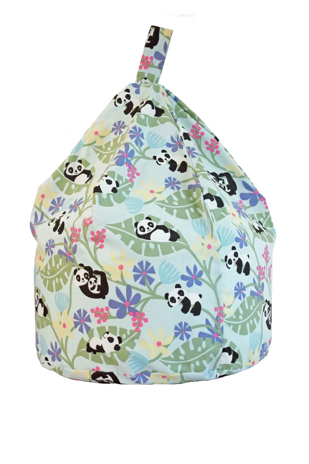 Cotton Light Blue Panda Bean Bag Child Size