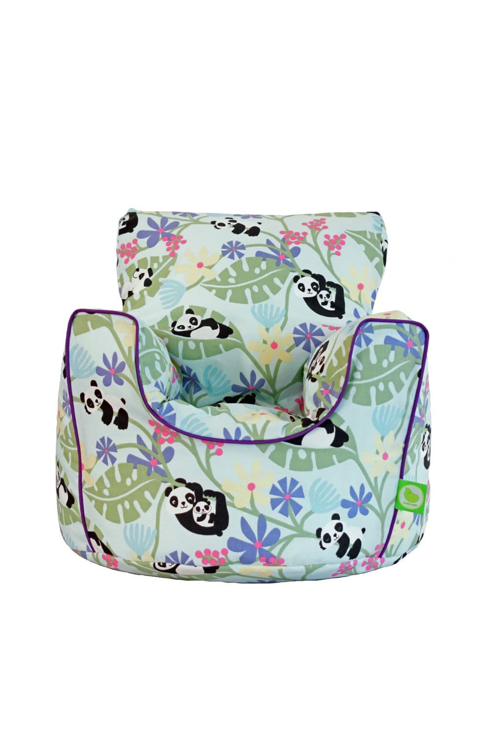 Cotton Light Blue Panda Bean Bag Arm Chair Toddler Size