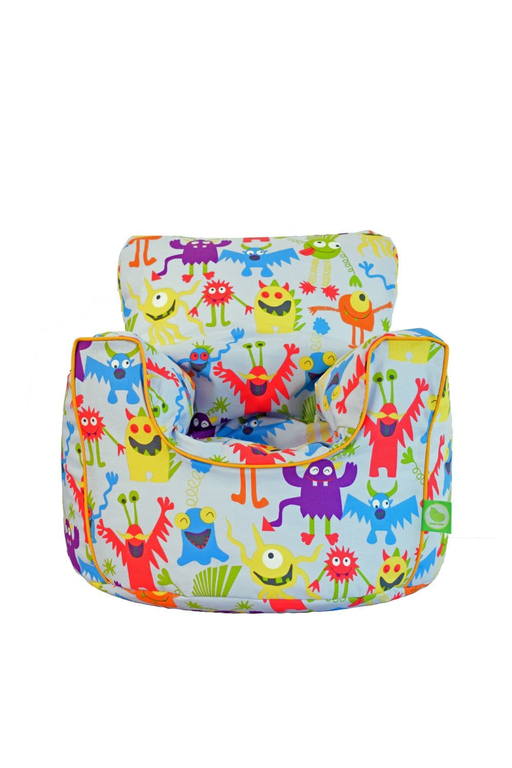 Cotton Grey Monsters Bean Bag Arm Chair Toddler Size