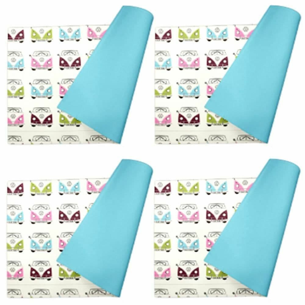 Set 4 Camper Hippy Van Splittie Table Place Mats