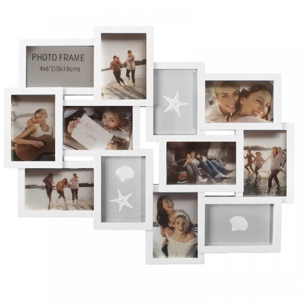 Large Embossed Wall Hanging Photo Frame 12 Multi Picture Holder