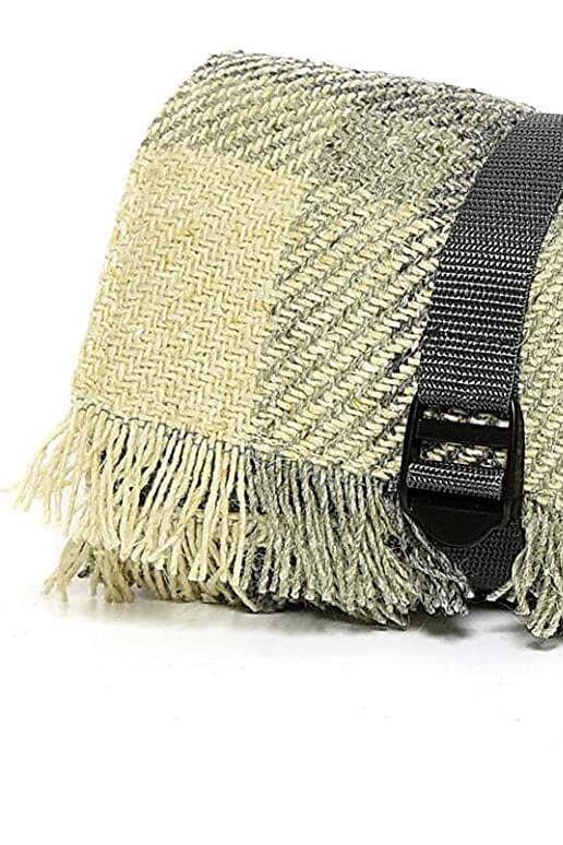 Tweedmill Keith Check Wool Waterproof Picinic Rug Duck Egg &