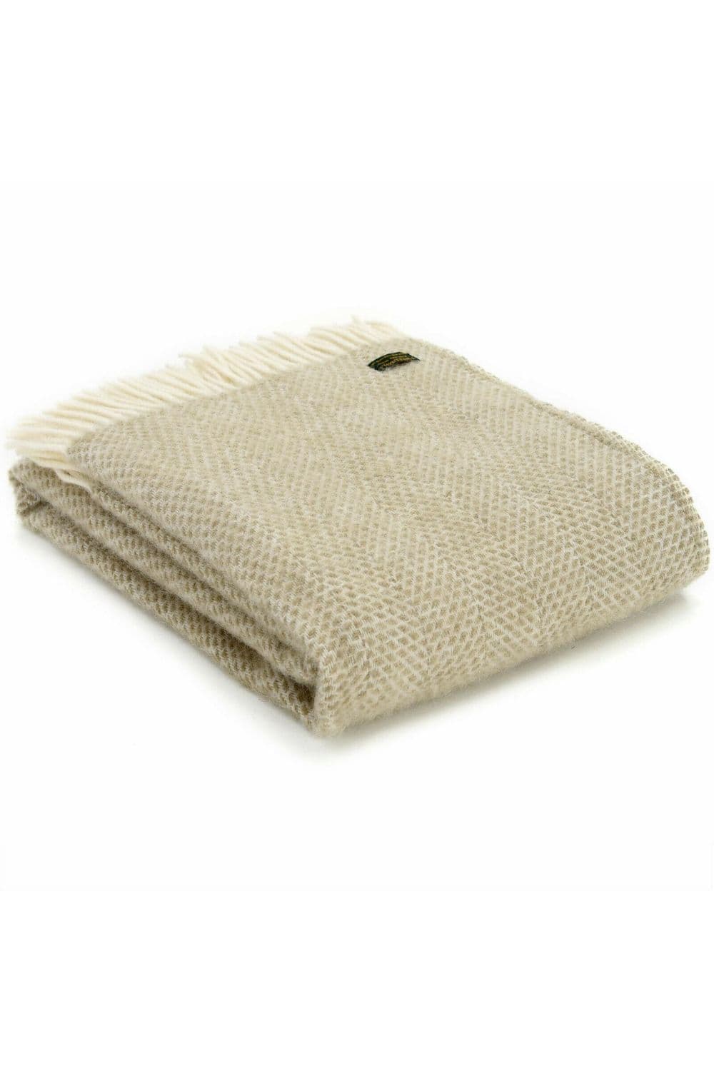 Beehive Oatmeal Wool Throw 100% Pure British Wool