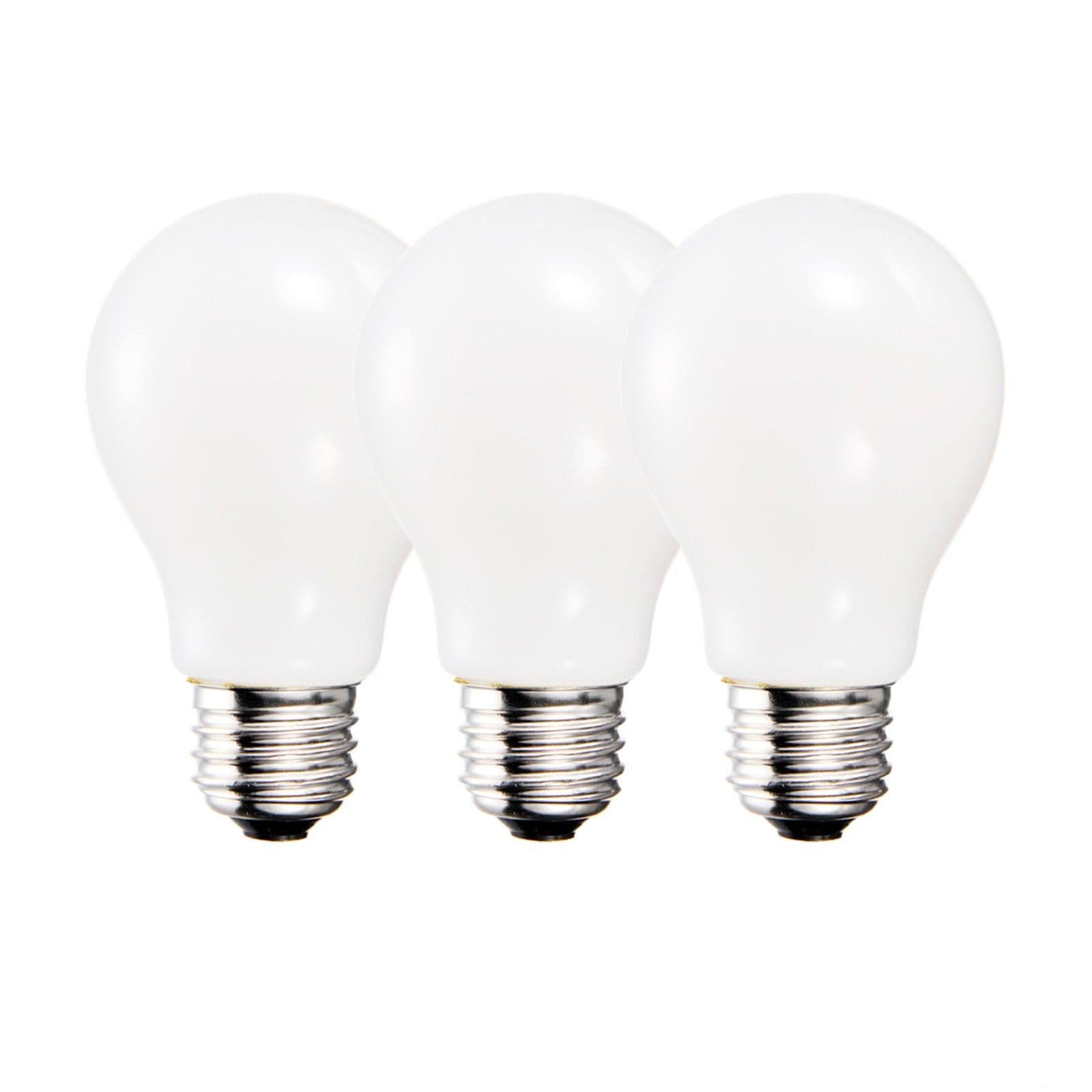 9 Watts A60 E27 LED Bulb Opal Warm Dimmable Pack 3