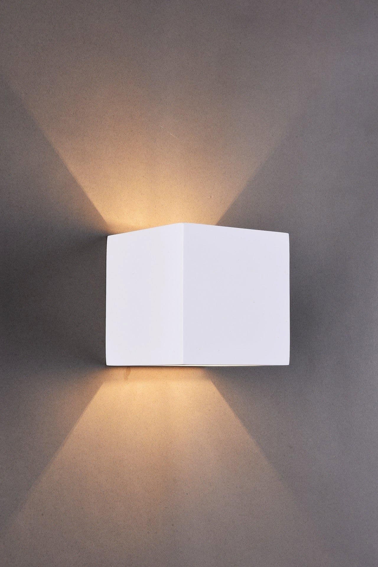 Ceramic Square Wall Light Up Down Paintable G9 socket