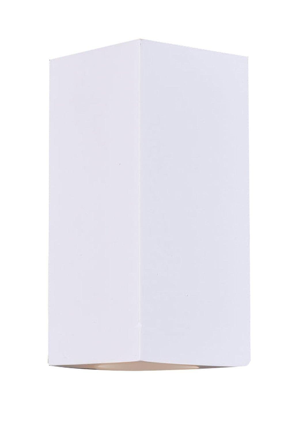 Ceramic Rectangle Shaped Wall Light 2 lights Up Down Paintable GU10