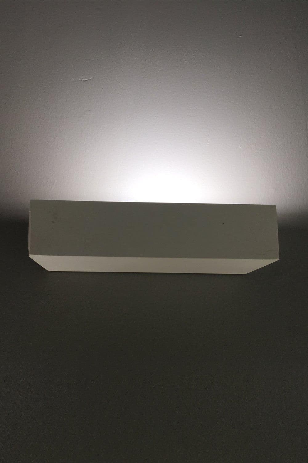 Ceramic Rectangle Wall Light Paintable Uplighter G9
