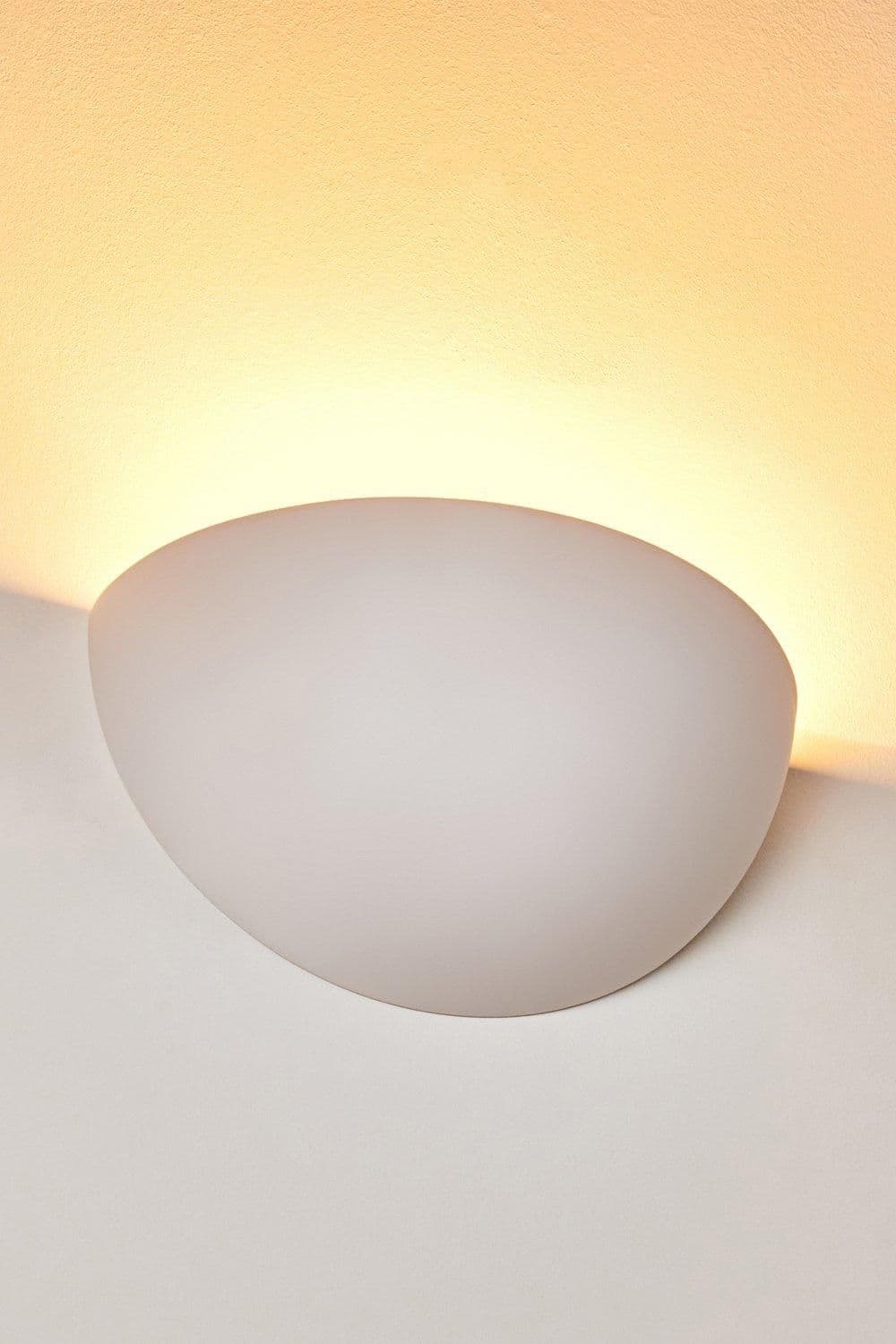 Ceramic Wall Light Bowl Shaped Uplighter Paintable Finish E14