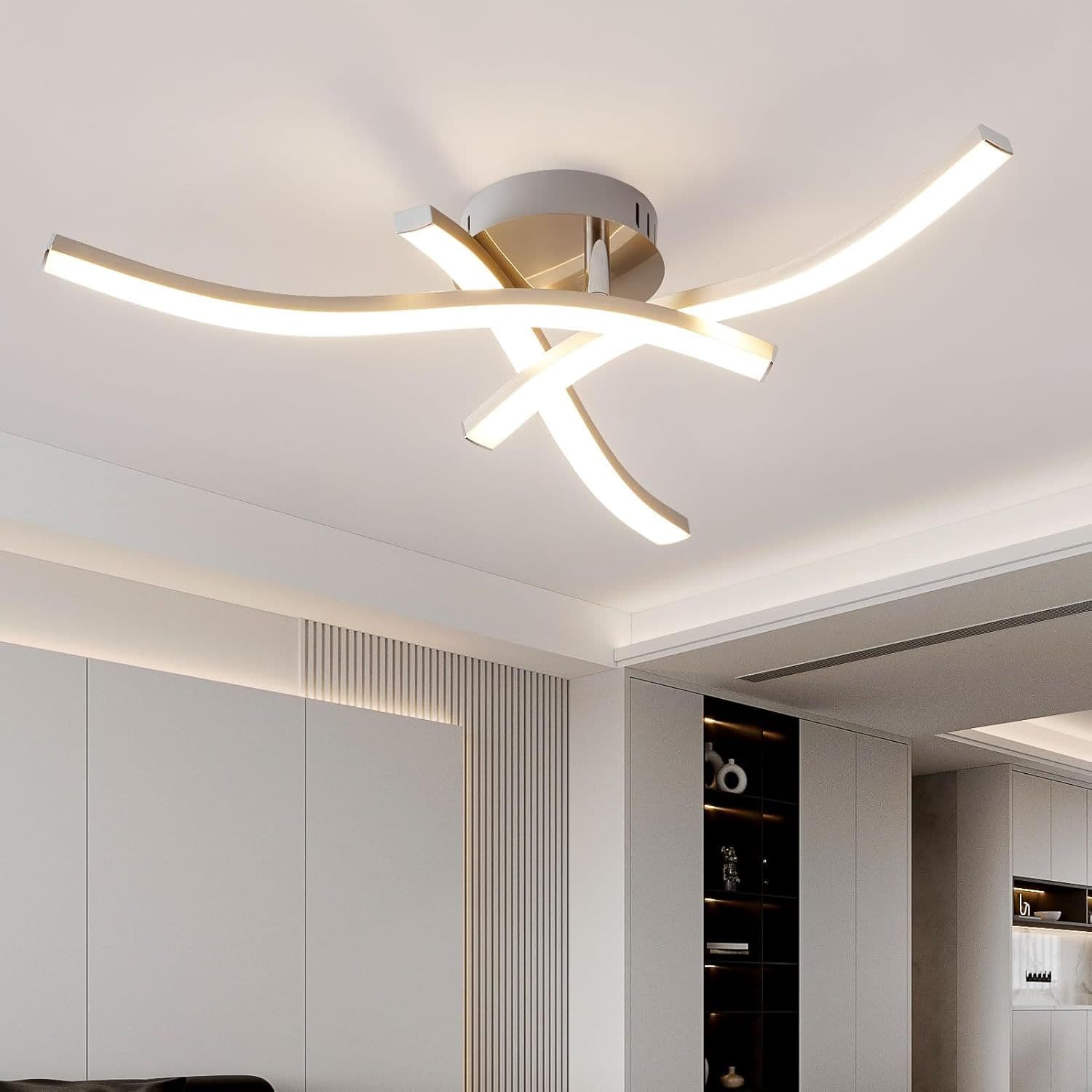 3 Light LED Semi Flush Ceiling Light 3000K
