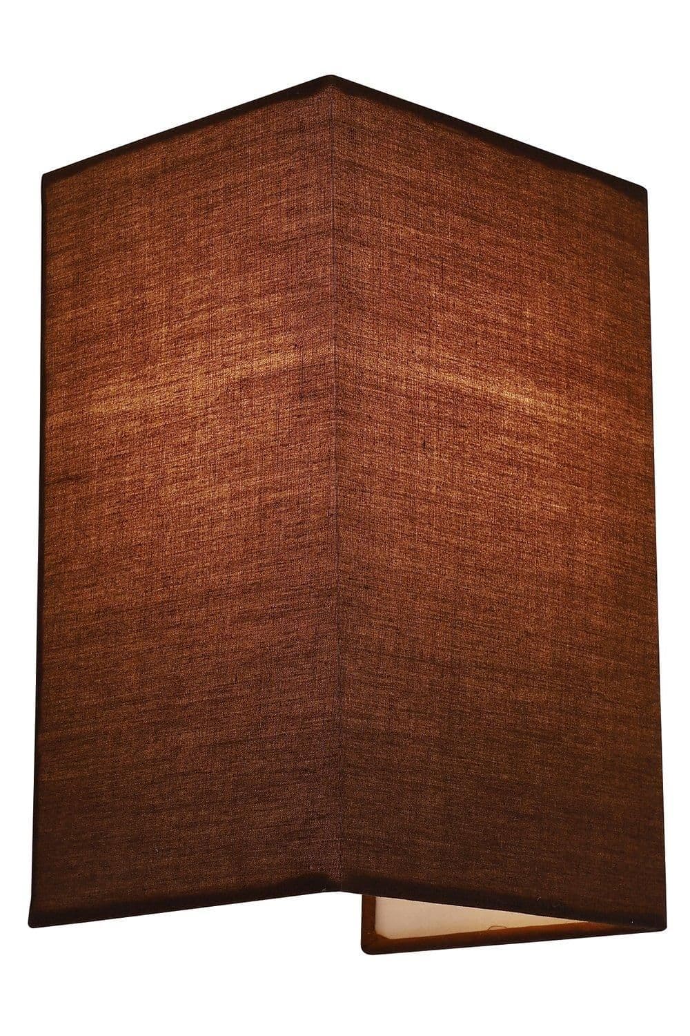Wall Wash Light Switch Rectangle Mocha Fabric Shade
