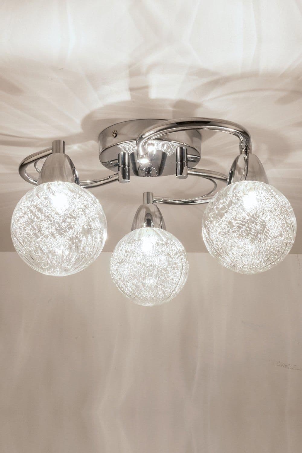 LED Semi Flush Ceiling Light Swirl Arms 4000K