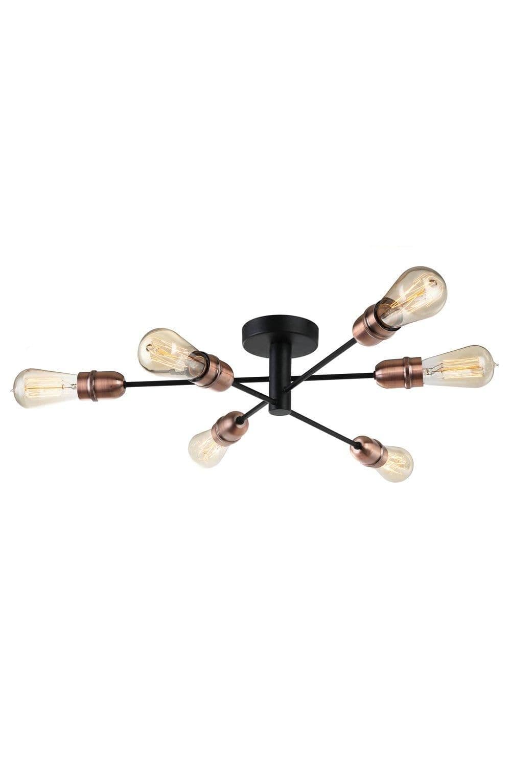 5 Light Ceiling Spotlight E27 ES Bulb Cap Dimmable