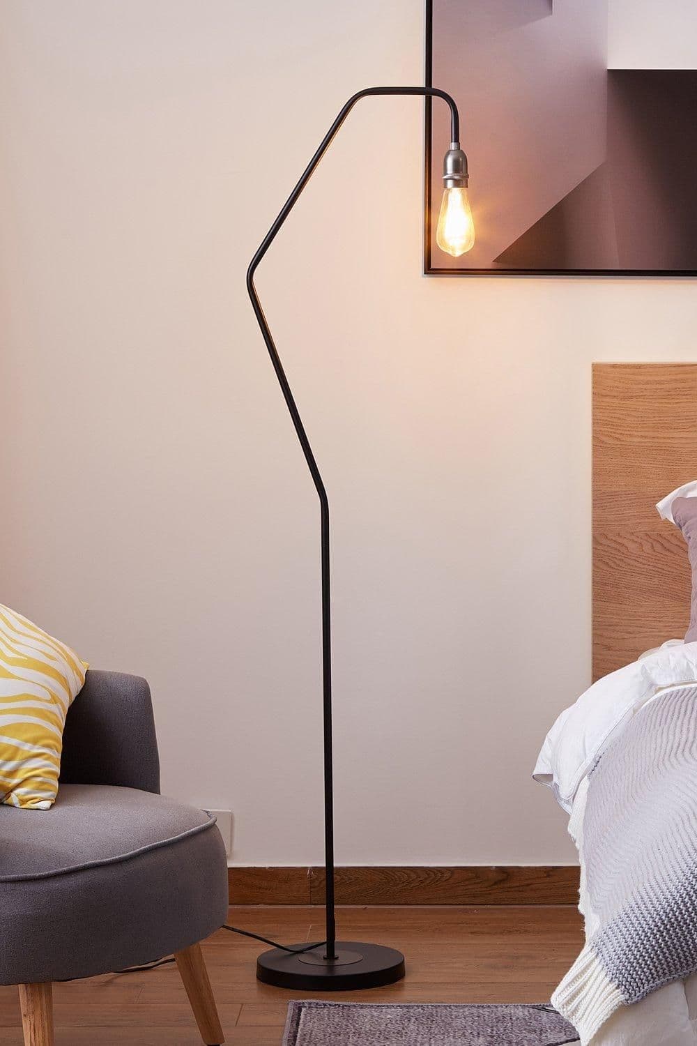 Plug Floor Lamp E27 ES Cap On Off Switch