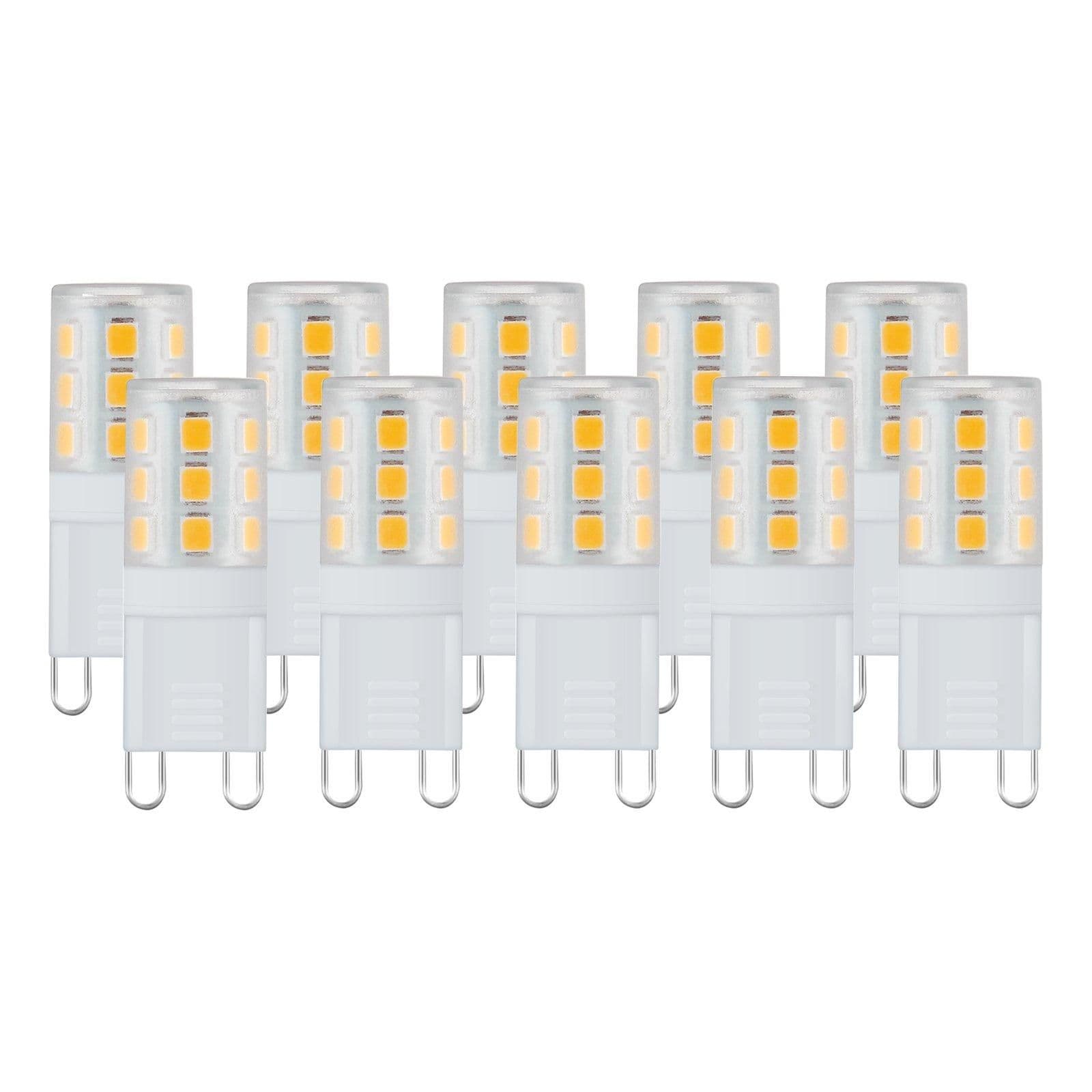 3 Watts G9 LED Bulb Clear Capsule Warm Non Dimmable Pack 10