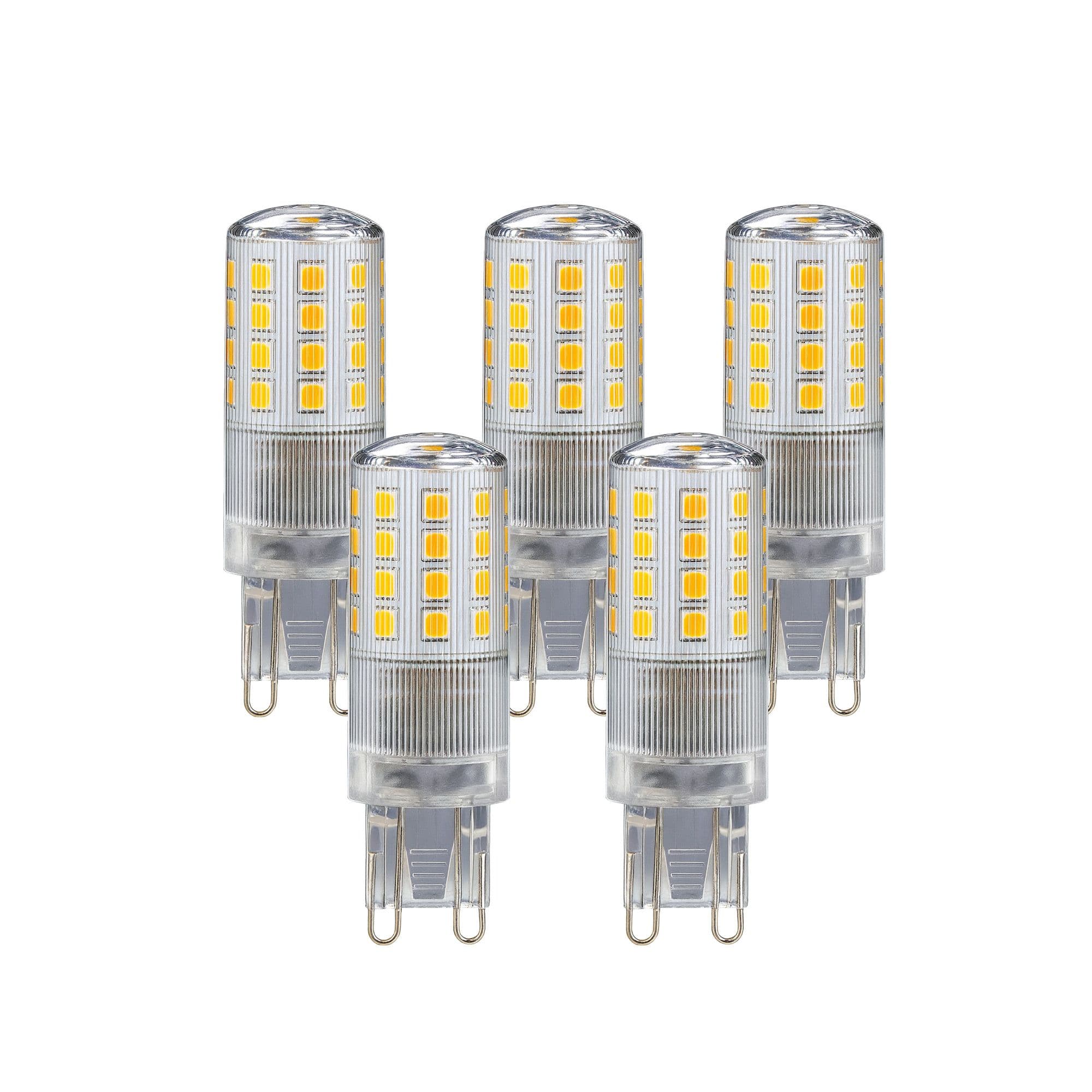 4 Watts G9 LED Bulb Clear Capsule Warm Dimmable Pack 5
