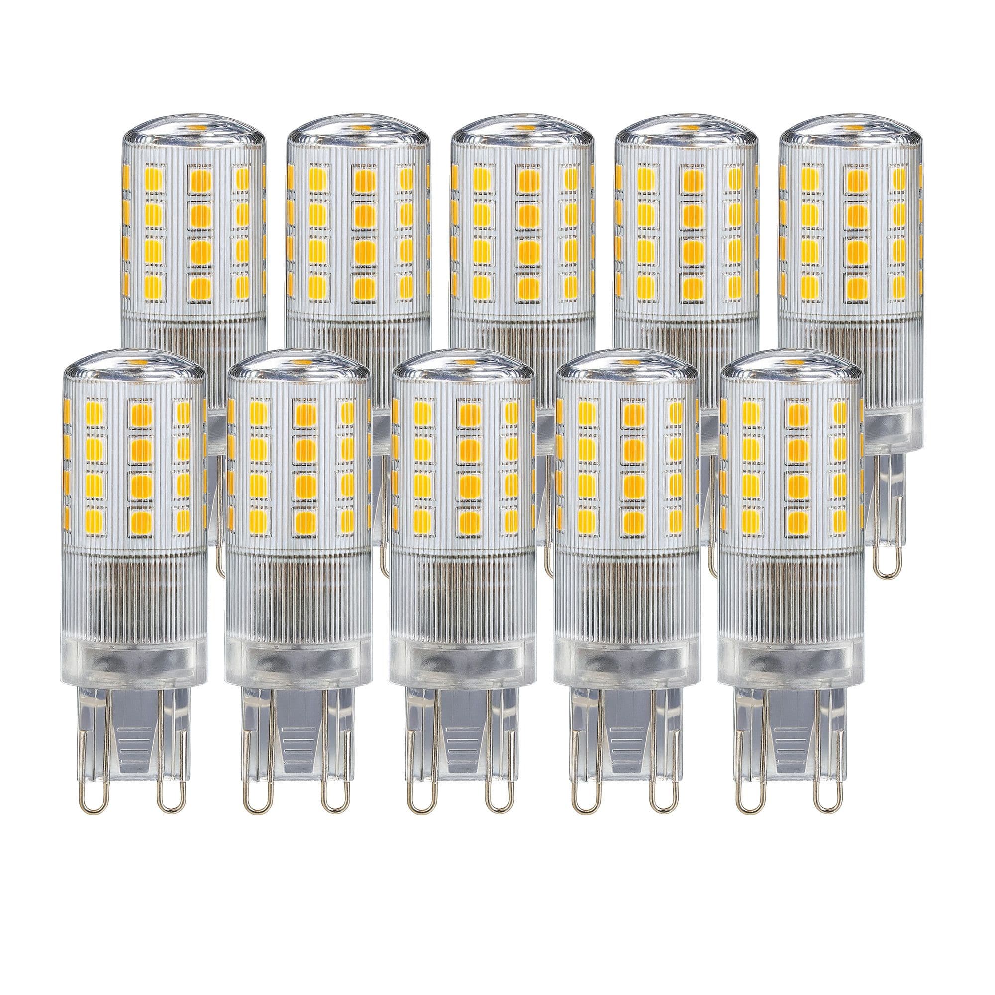 4 Watts G9 LED Bulb Clear Capsule Warm Dimmable Pack 10
