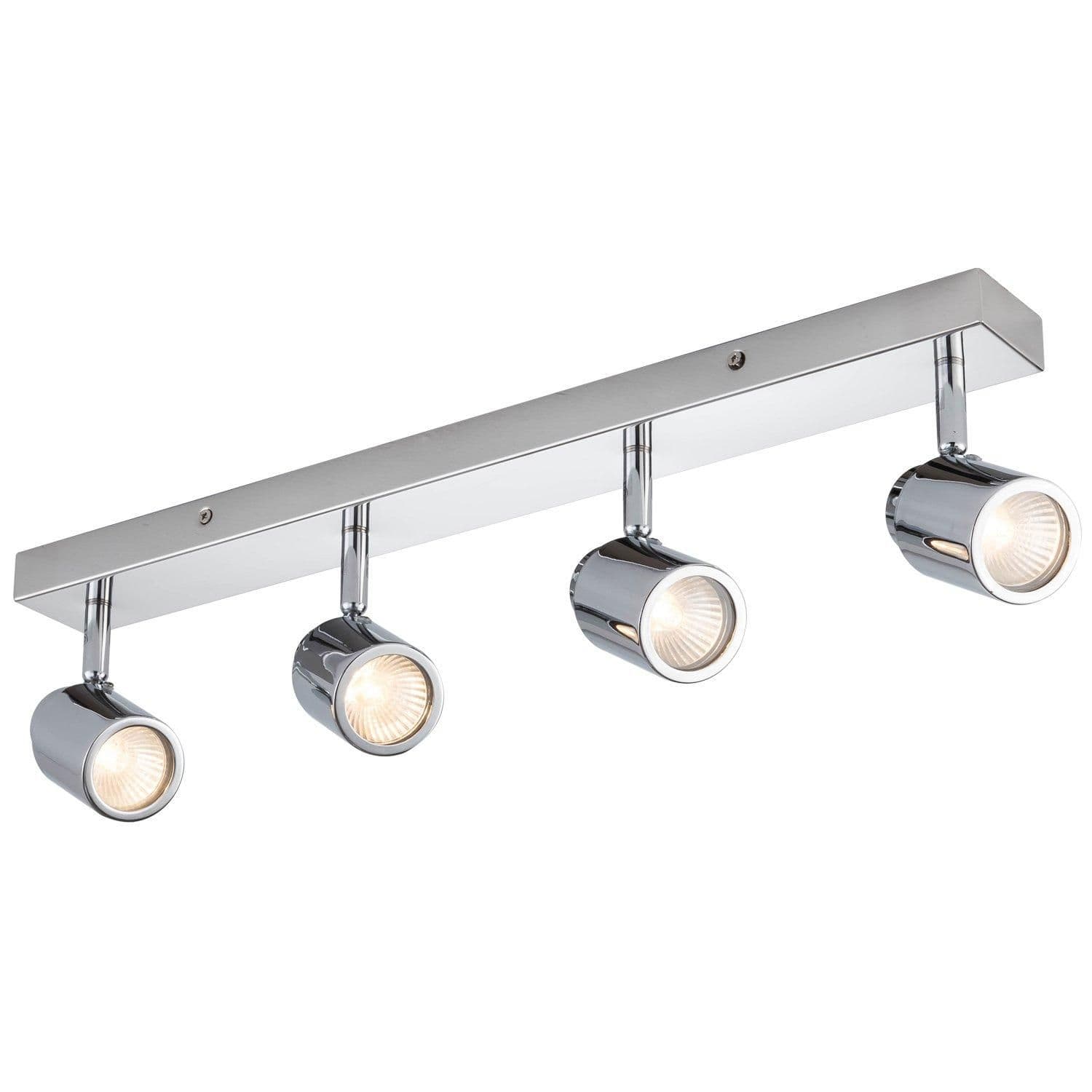 4 Lights Adjustable Bar Ceiling Spotlight Polished Chrome Finish