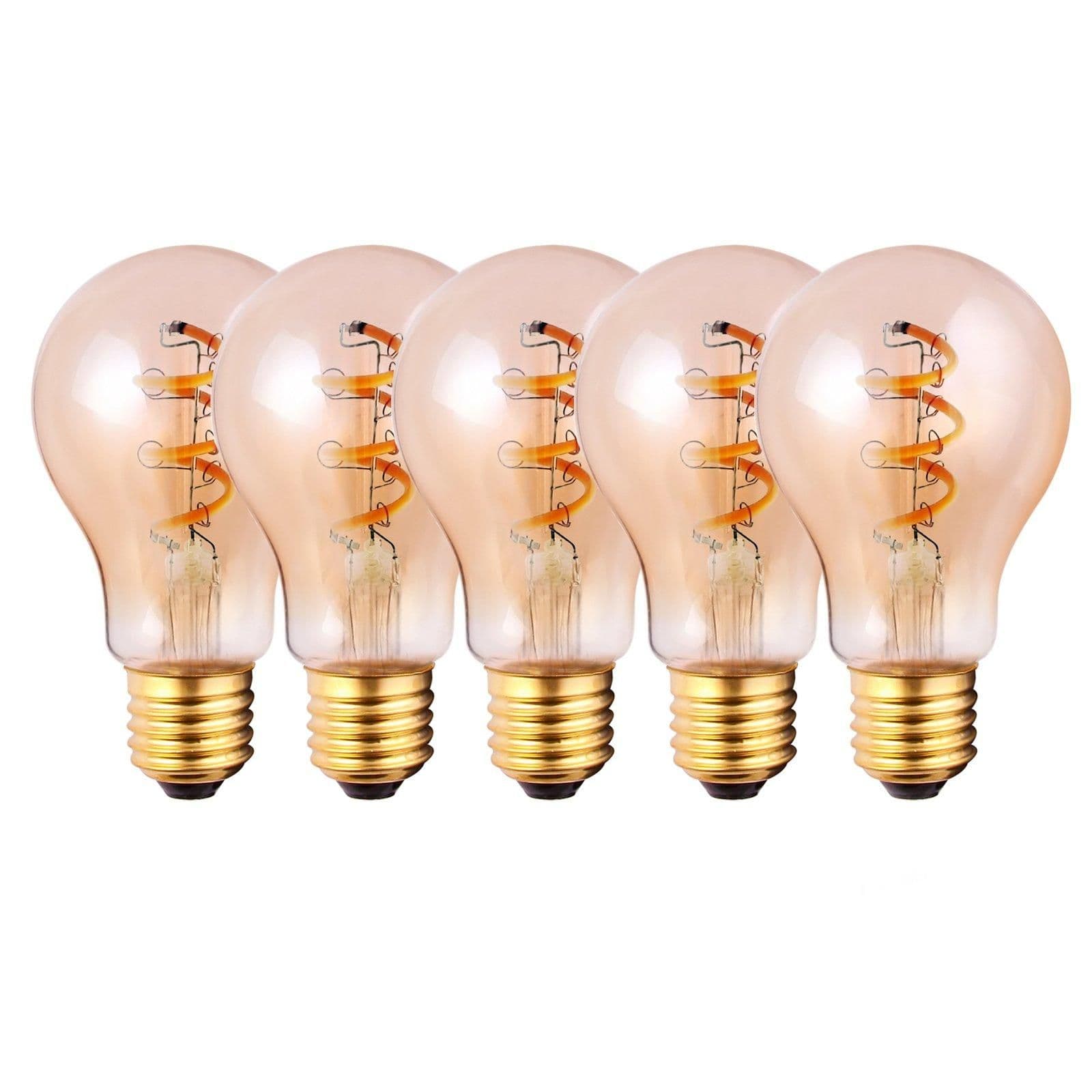 4 Watts E27 LED Bulbs Vintage Warm Dimmable Pack 5