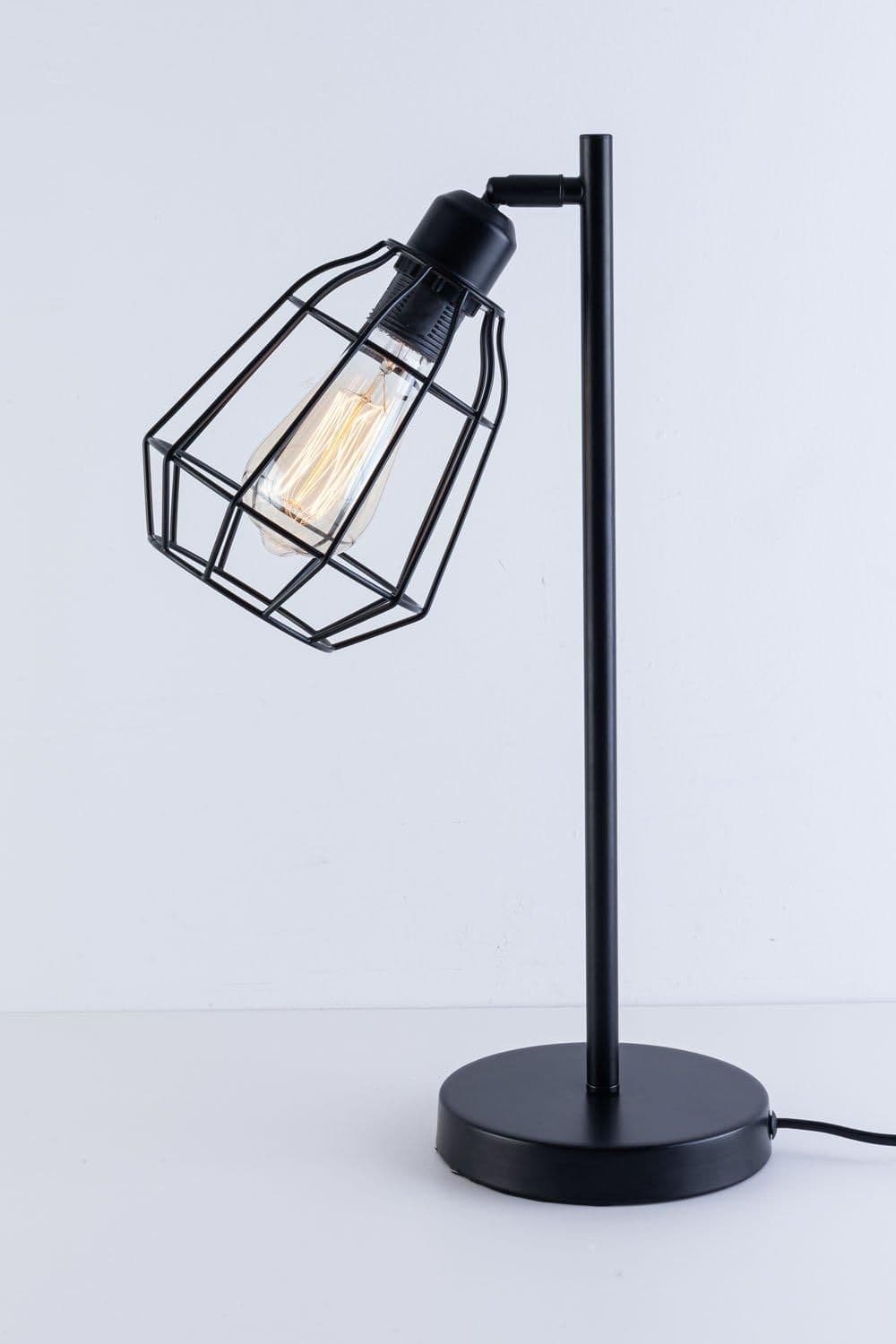 Caged Table Lamp Switch Included E27 Cap LED Compatible