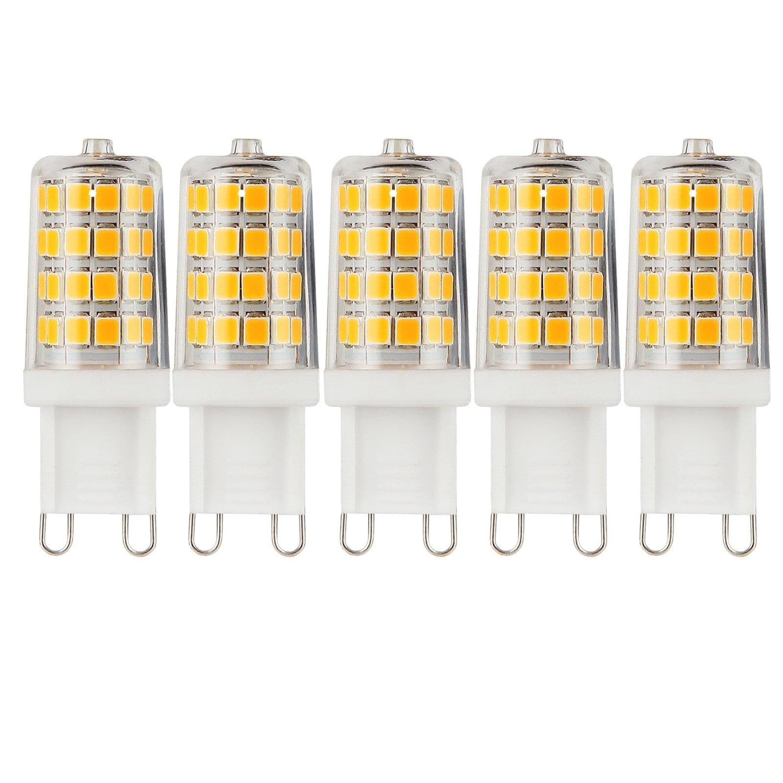 3.5 Watts G9 LED Bulb Clear Capsule Warm Non Dimmable Pack 5