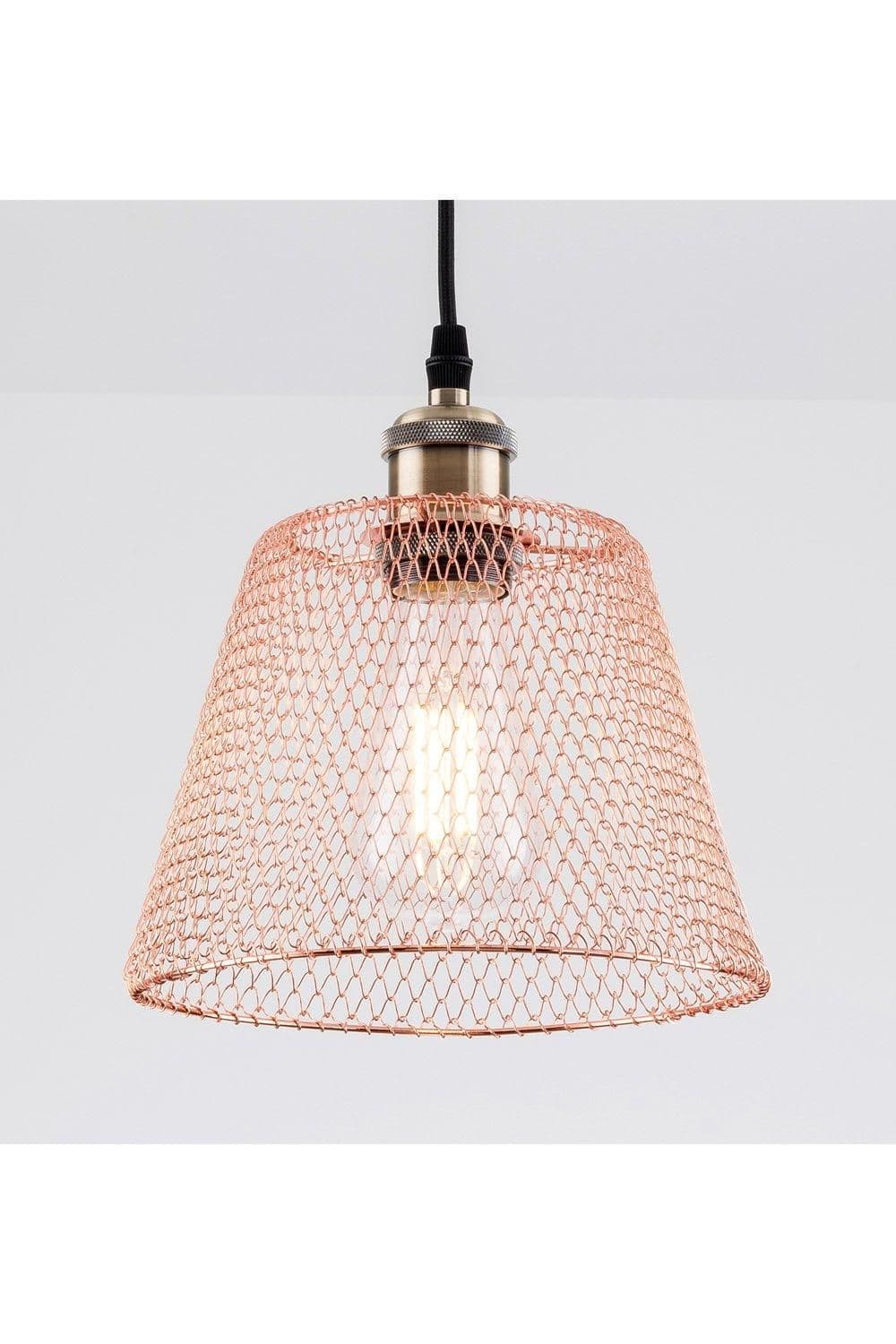 Easy Fit Compact Vintage Metal Lampshade Ceiling fitting Shade