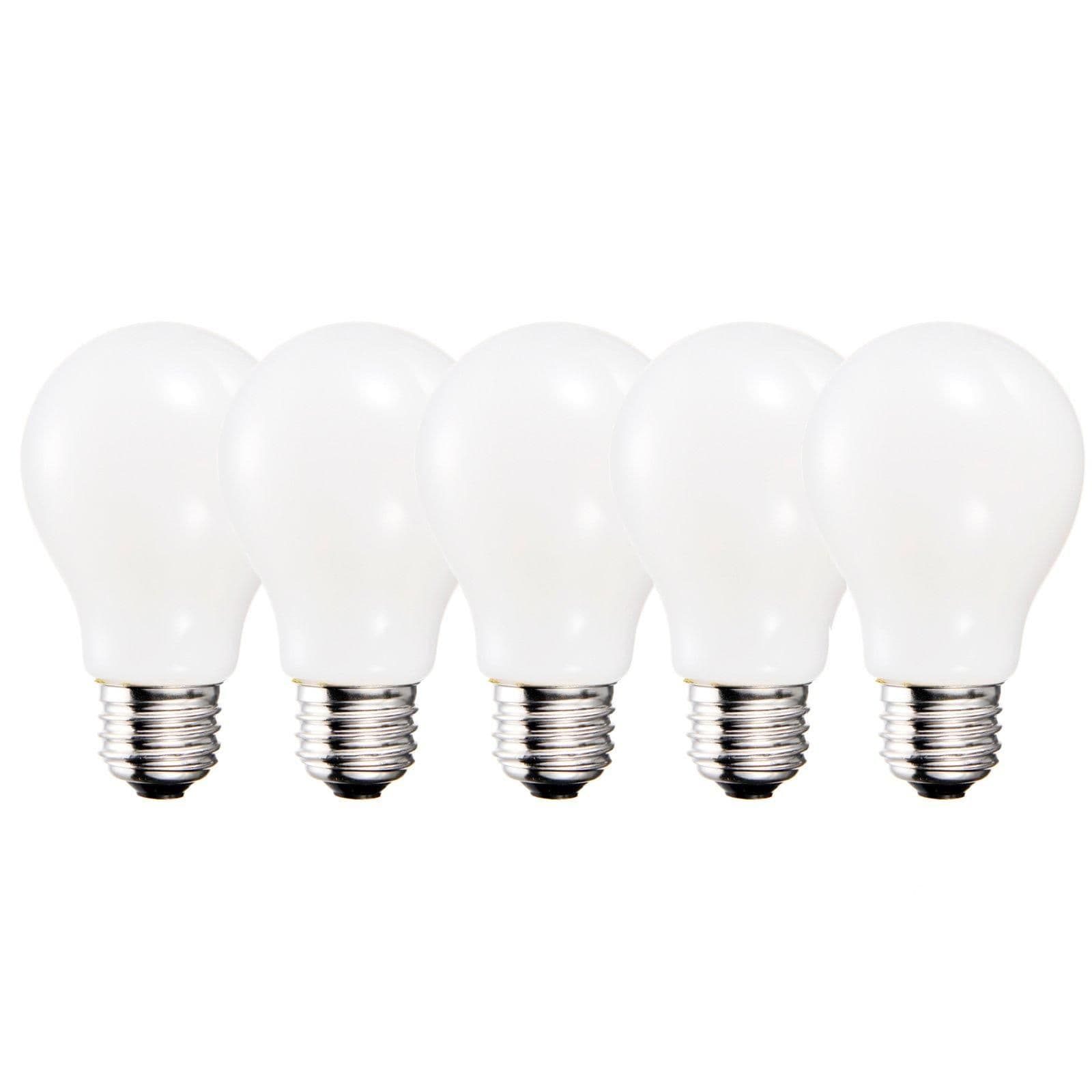 9 Watts A60 E27 LED Bulb Opal Warm Dimmable Pack 5
