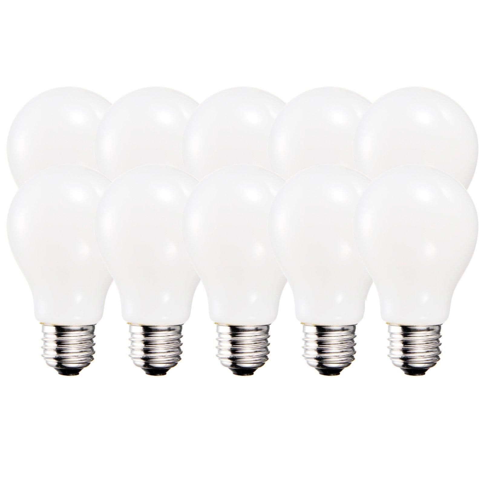 9 Watts A60 E27 LED Bulb Opal Warm Dimmable Pack 10